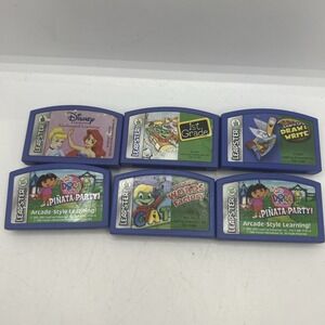 Leap Frog Leapster‎ Game Cartridges Educational Word Chasers Dora Explorer Lot 6